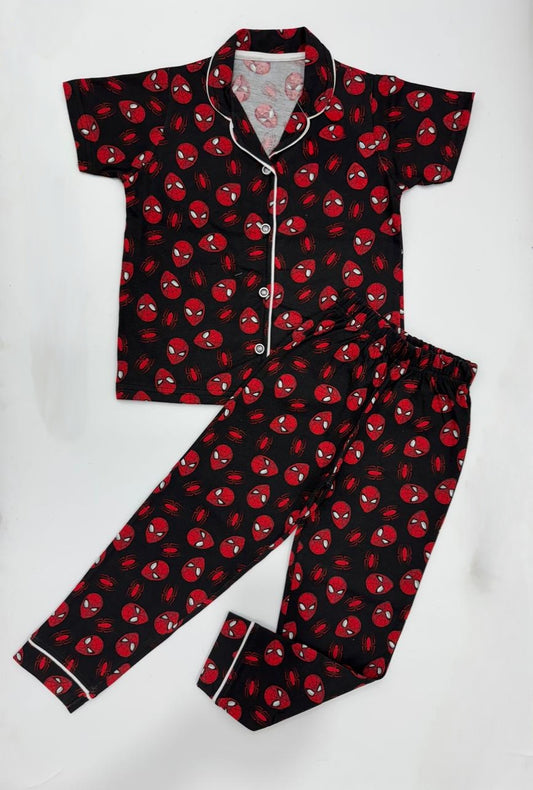 Kid's Collar night Suits (SpiderMan) - sanright