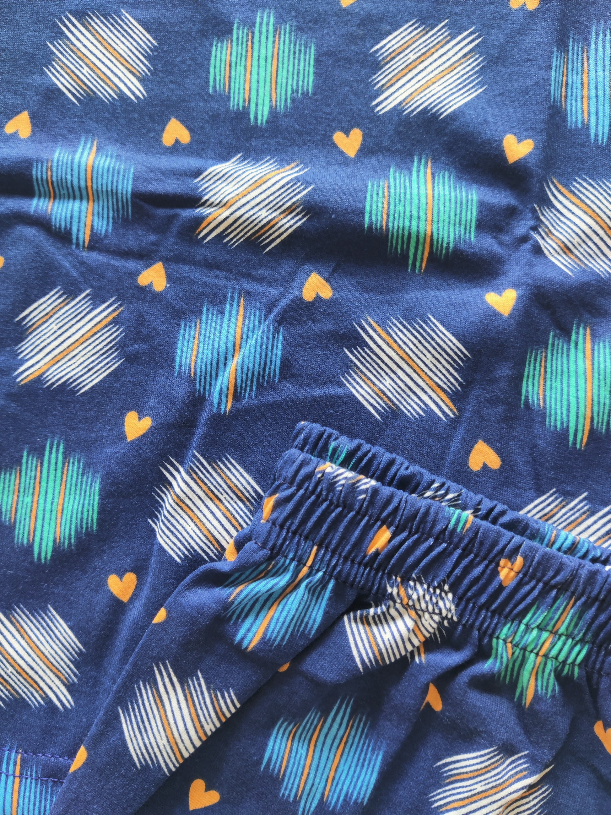 KIDS SLEEVLESS SET (NAVY MULTI  PRINT) - sanright