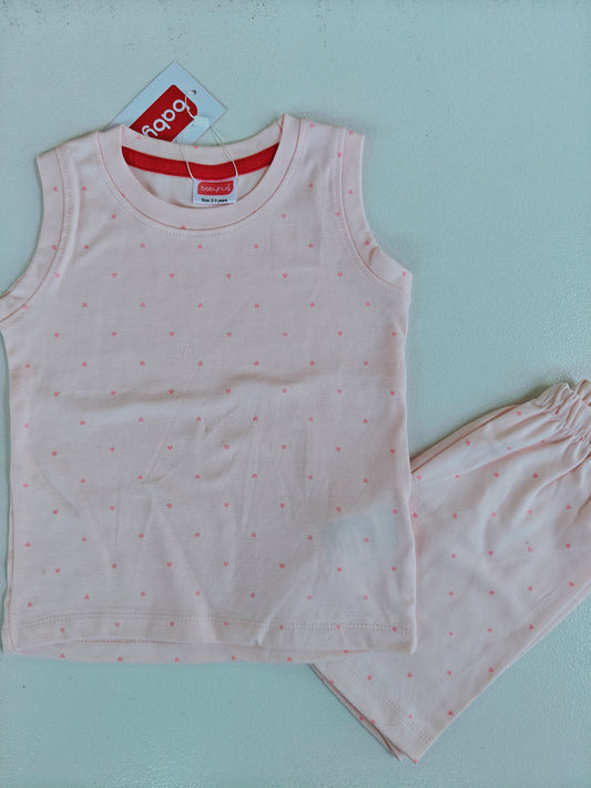 Premium Sleevelesss Tshirt with Shorts Sets (Heartin) - sanright