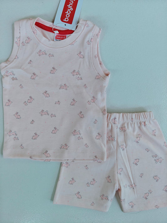 Premium Sleevelesss Tshirt with Shorts Sets (Rabbit) - sanright