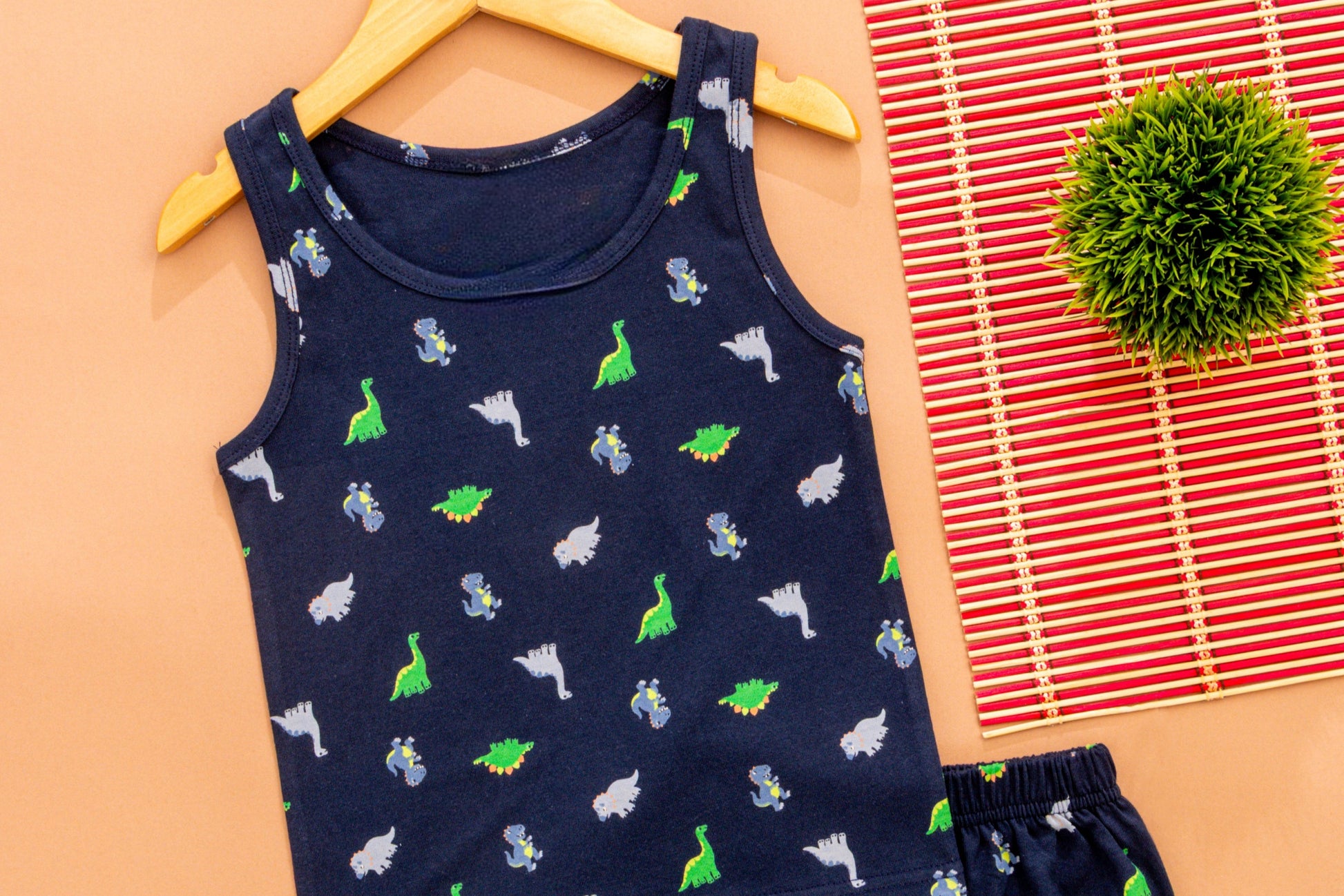 Sleeveless Shorts Sets(Small Dino) - sanright