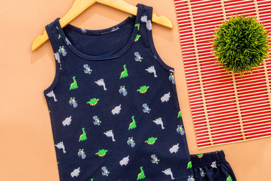 Sleeveless Shorts Sets(Small Dino) - sanright