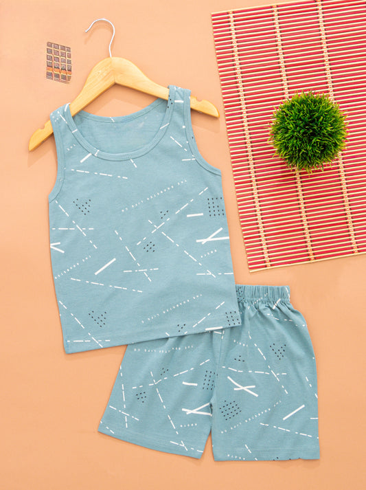 Sleeveless Shorts Sets(Lines) - sanright