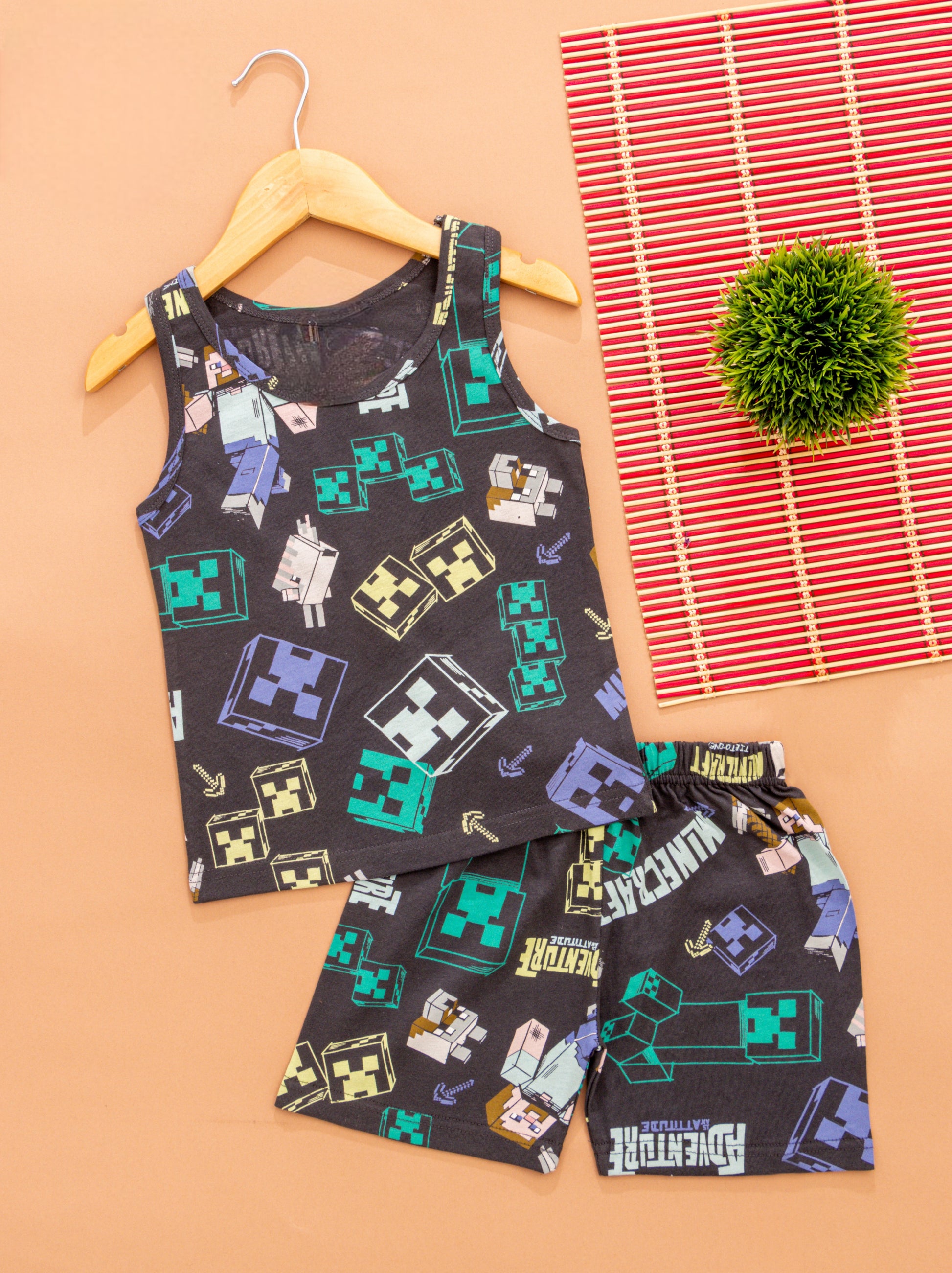 Sleeveless Shorts Sets(Robots) - sanright