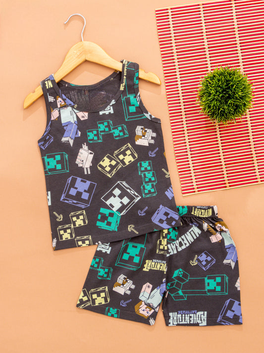 Sleeveless Shorts Sets(Robots) - sanright