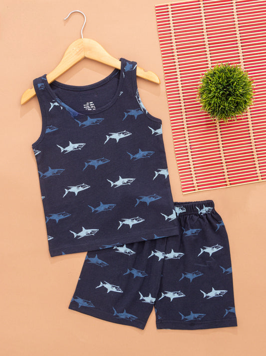 Sleeveless Shorts Sets(Big Fish)