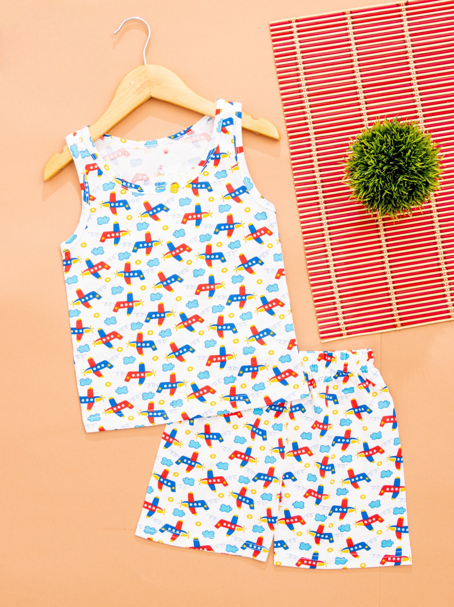 Sleeveless Shorts Sets(Air Craft)