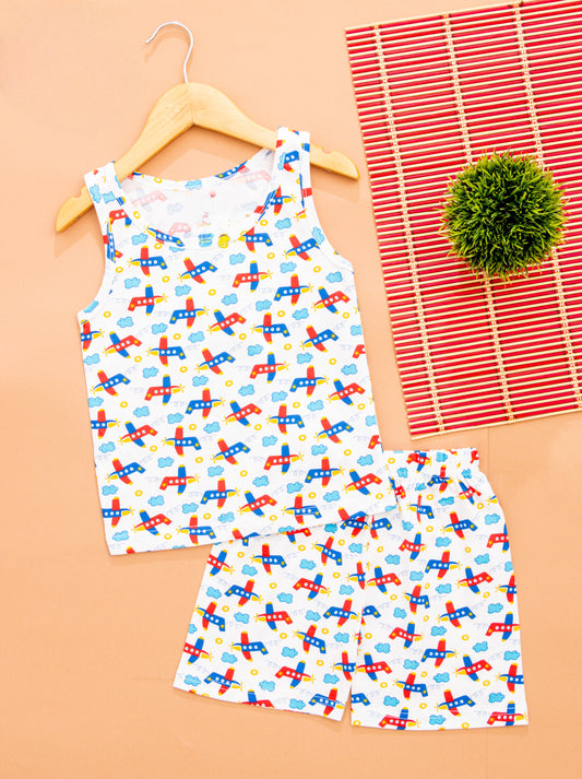 Sleeveless Shorts Sets(Air Craft)