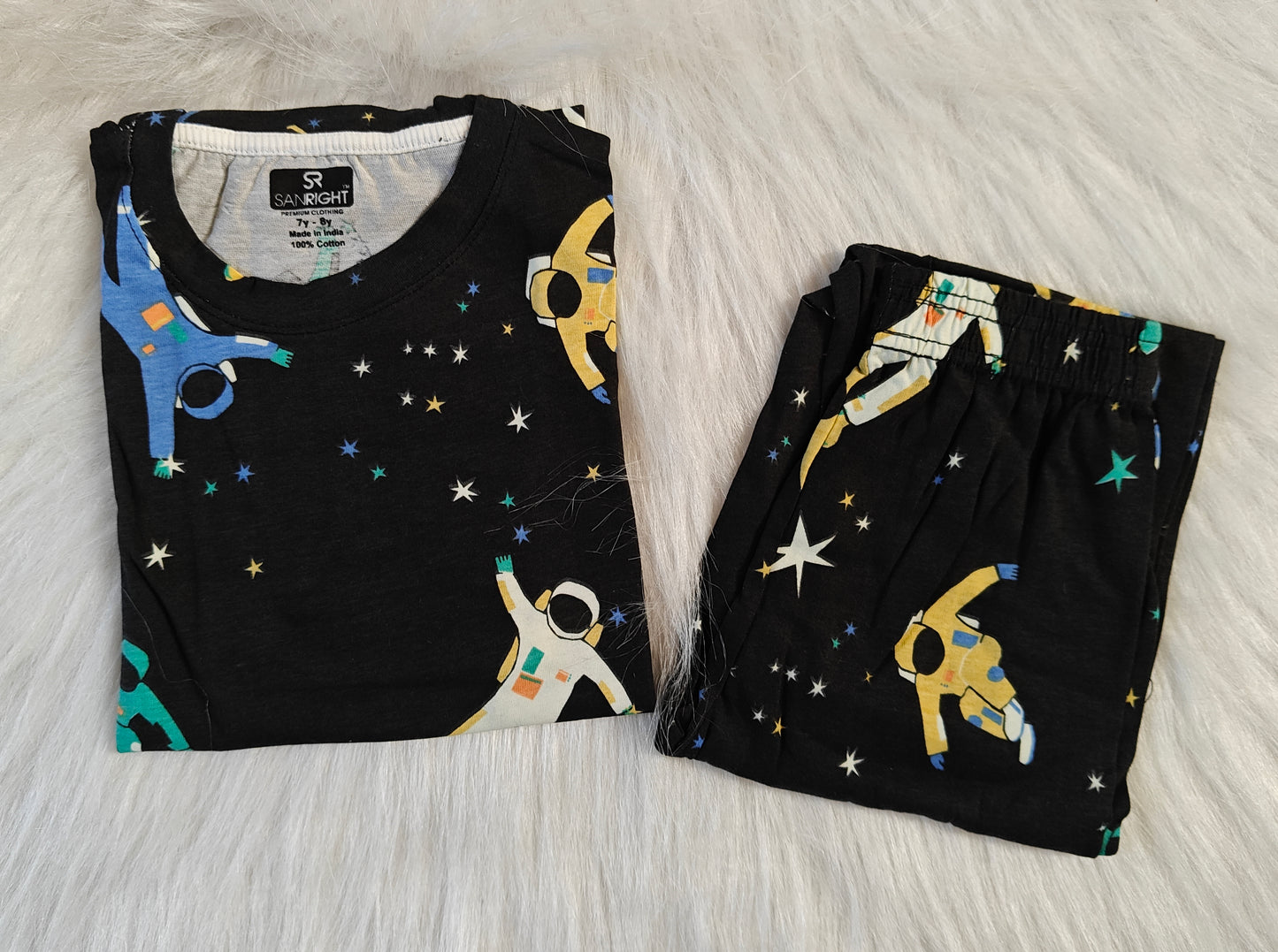 Half Sleeves Pajama Set (Astronaut)
