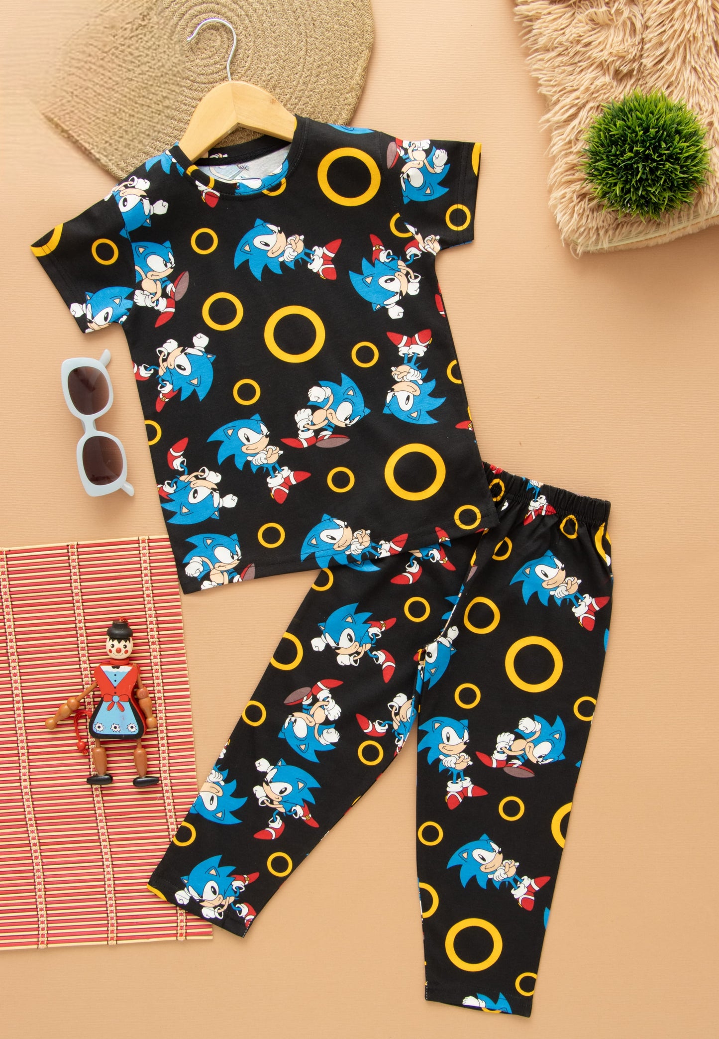 Half Sleeves Pajama Set (Pokemon Rings )
