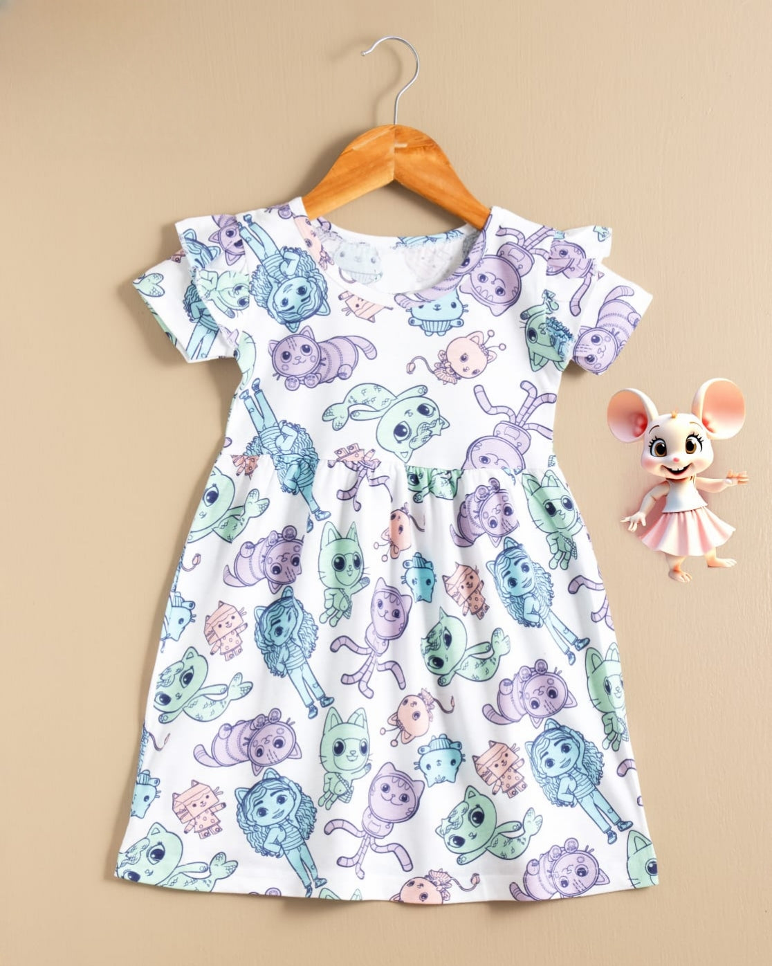 Half Sleeves Frill Frocks (Cat Girl)