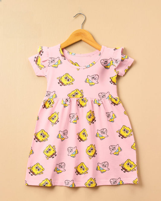 Half Sleeves Frill Frocks (SpongeBob)