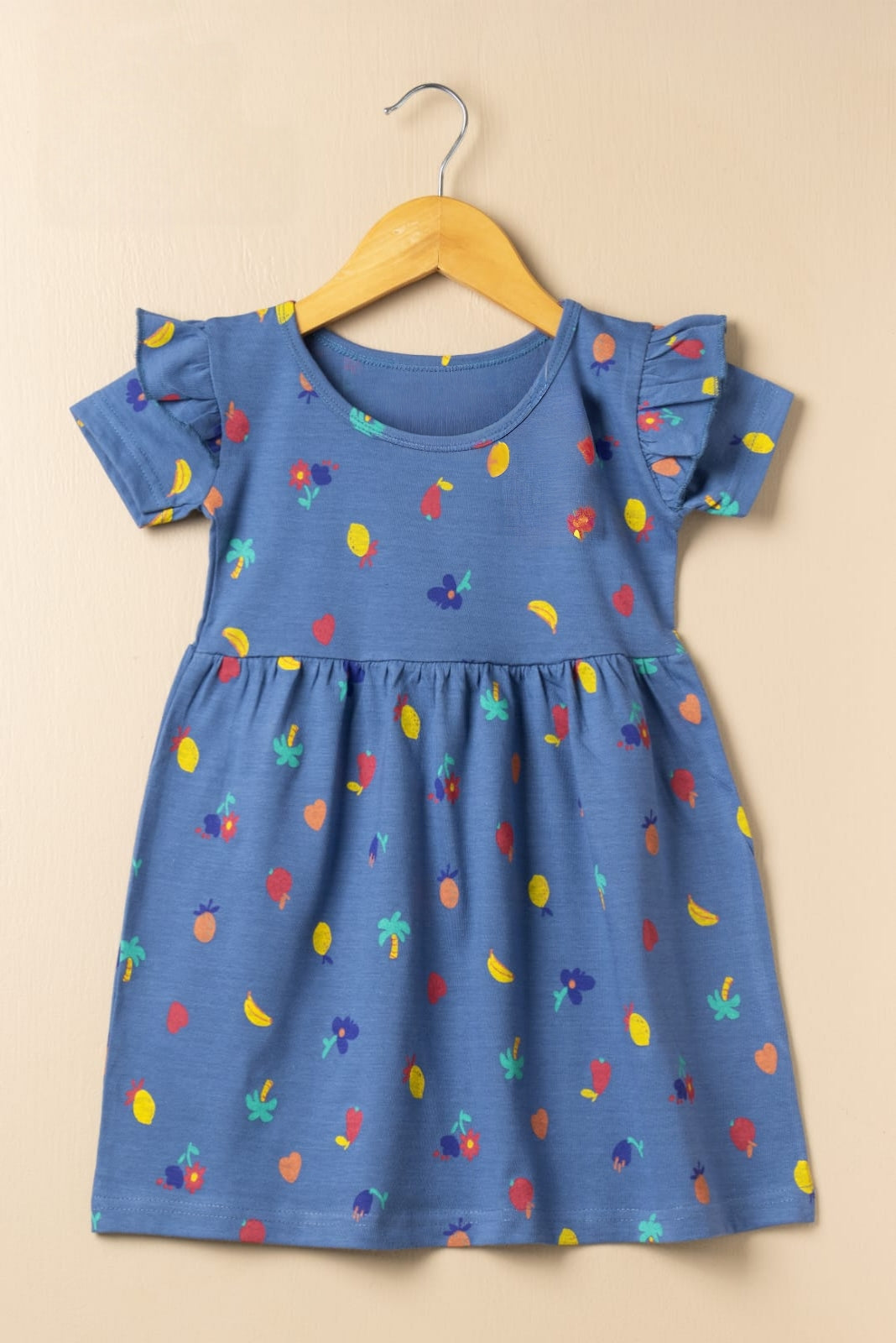 Half Sleeves Frill Frocks (Nature & Fruits)