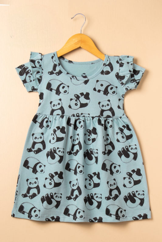 Half Sleeves Frill Frocks (Panda)