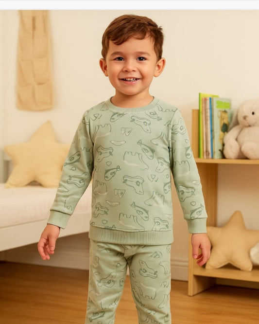 Kids’ Loungewear Winter set (Artic Animals Theme)  (3-12 Yrs)