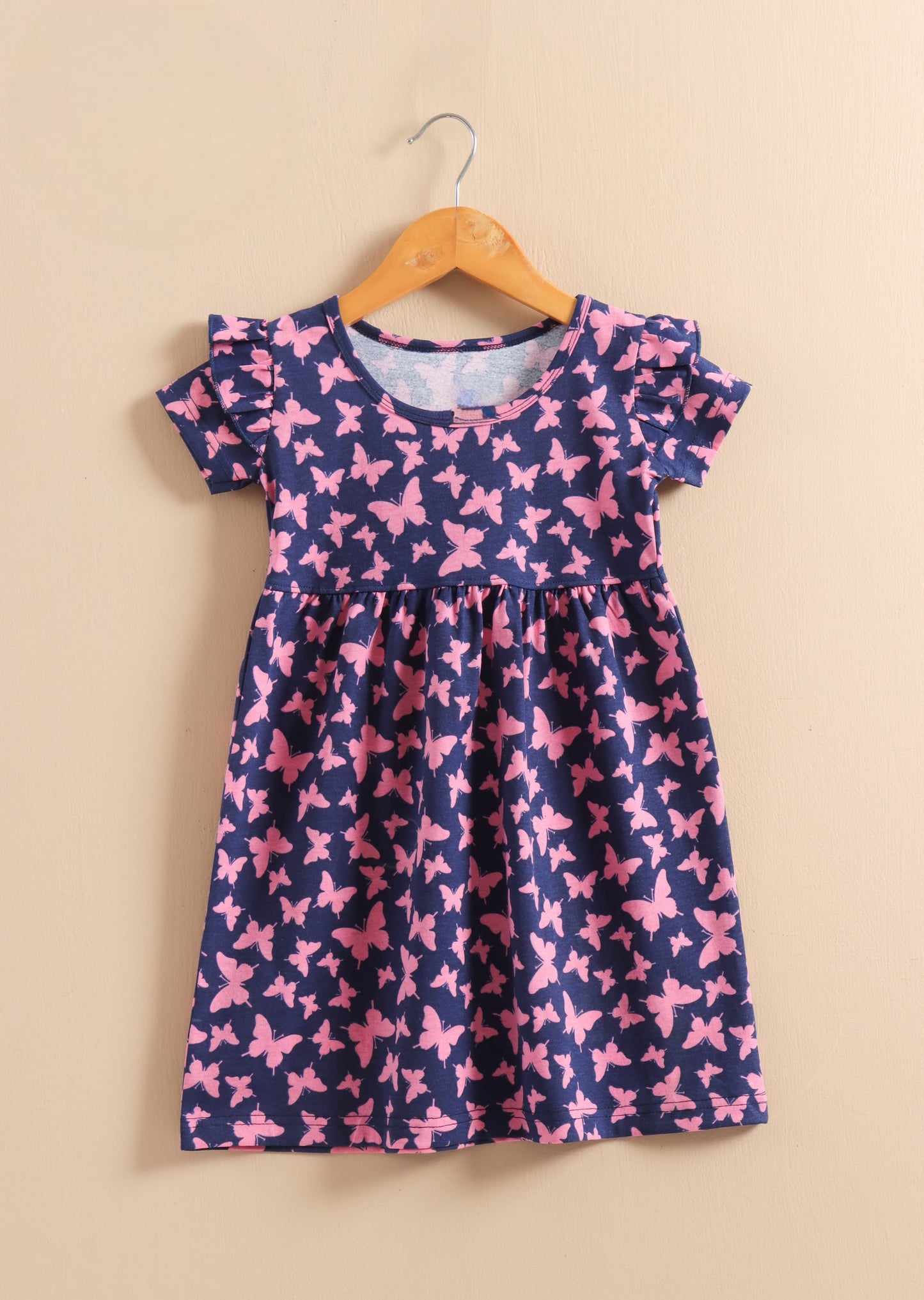 Half Sleeves Frill Frocks (Bunch Of ButterFlies)