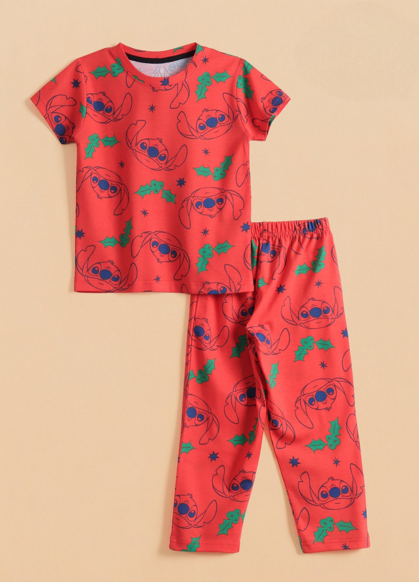 Premium Half Sleeves Pajama Set (Red Bluey)