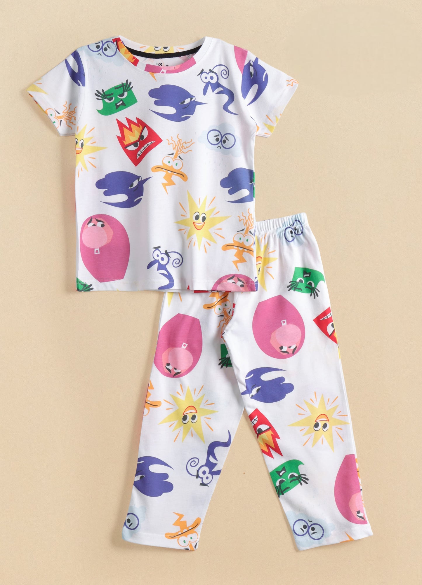 Premium Half Sleeves Pajama Set (Sunny Funny)