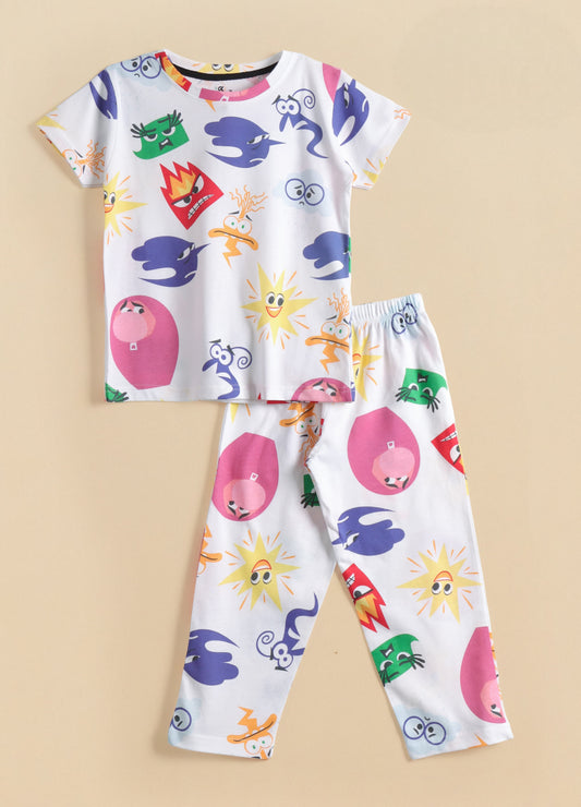 Premium Half Sleeves Pajama Set (Sunny Funny)