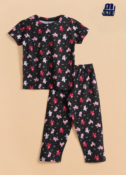 Premium Half Sleeves Pajama Set (Kulla Puppies)