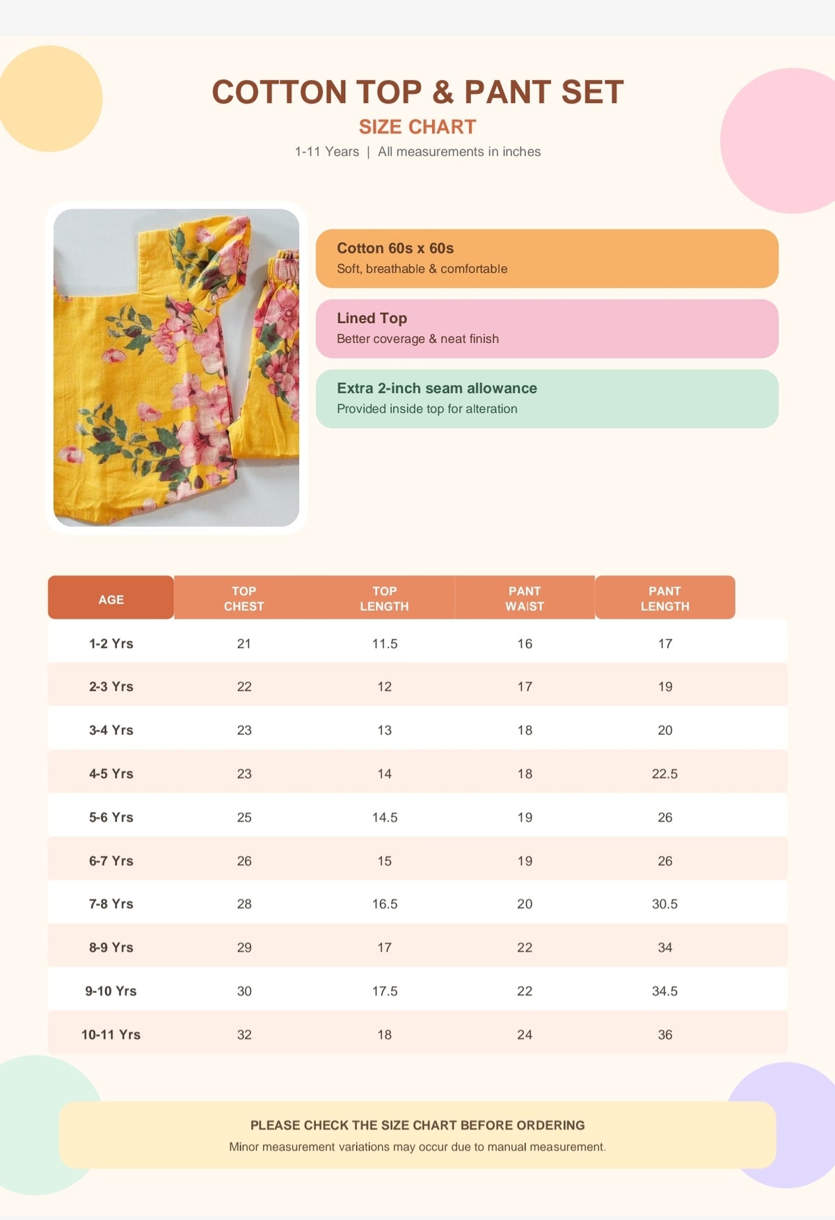 Girls Casual Cotton Printed Top & Pant Co-ord Set (0-11 Yrs) (C004) - Airport Sets (Copy)