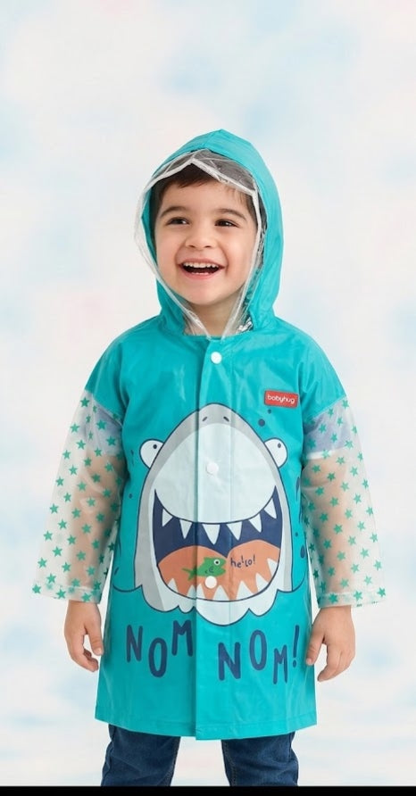 Mustard Avenger Kids' Raincoat  (Sky Blue  Nom) (4-5 Yrs)