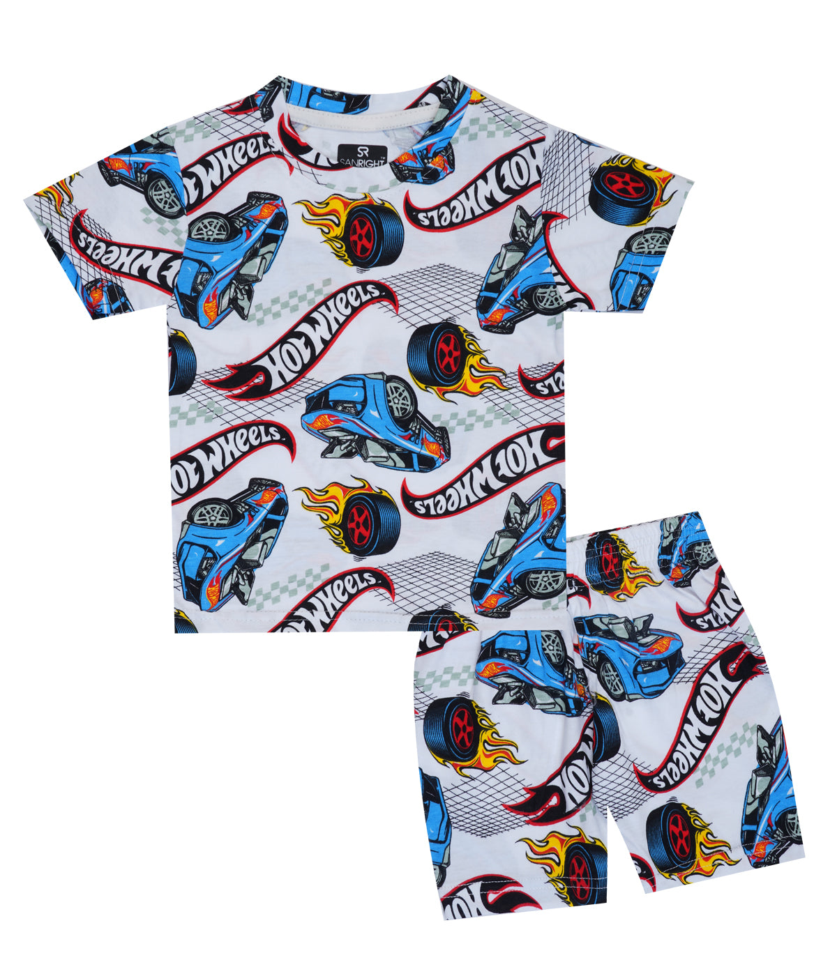 Shorts Sleeves Tshirt with Shorts Sets (Hot Wheels) - sanright