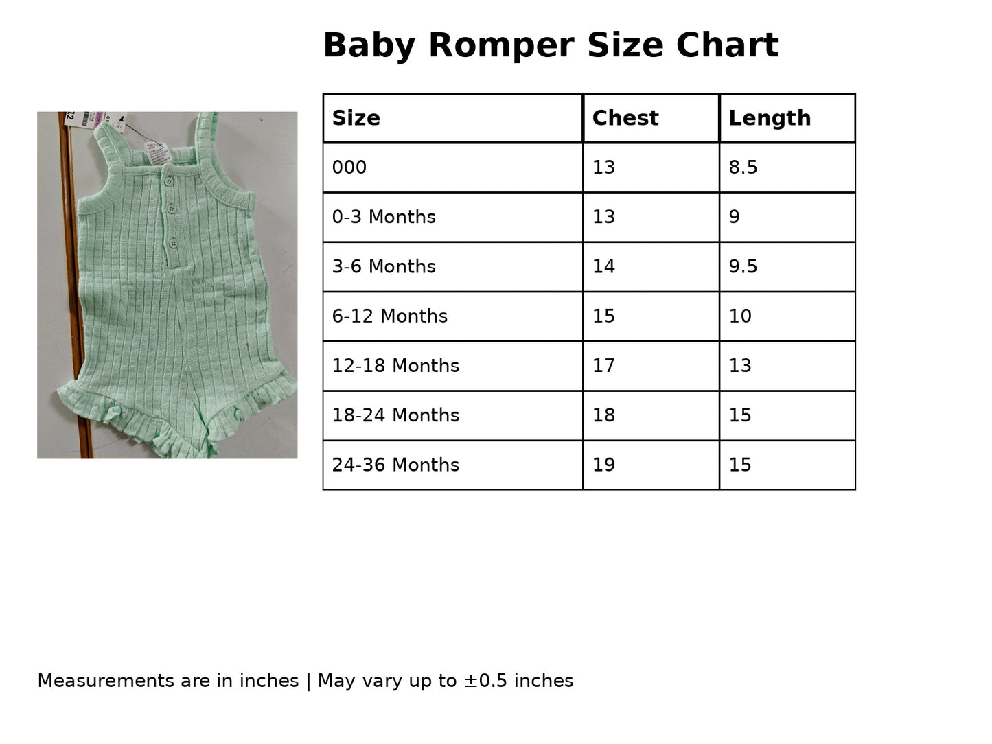 Infant Rompers for Photoshoot (Green)