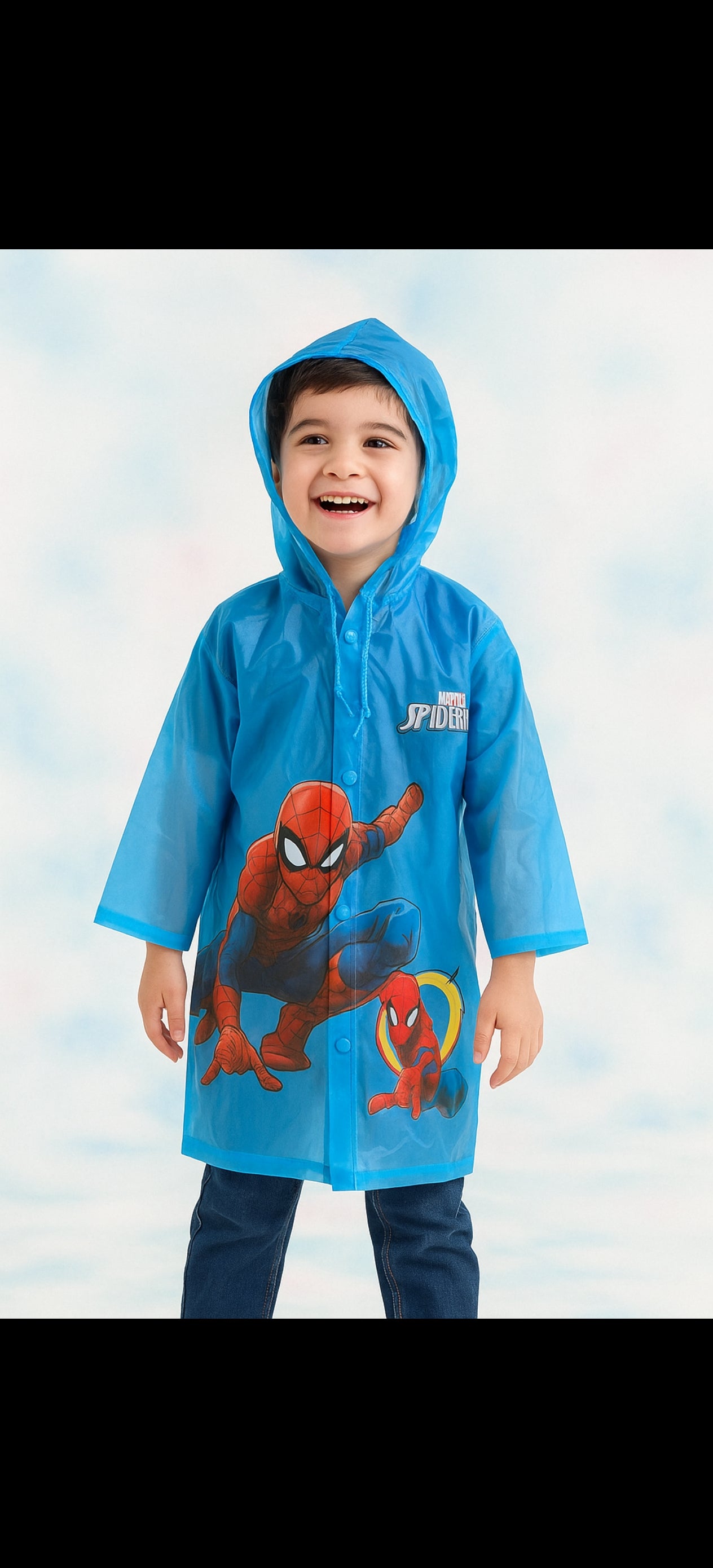 Mustard Avenger Kids' Raincoat  (Blue Marvel Avengers ) (2-3 Yrs)
