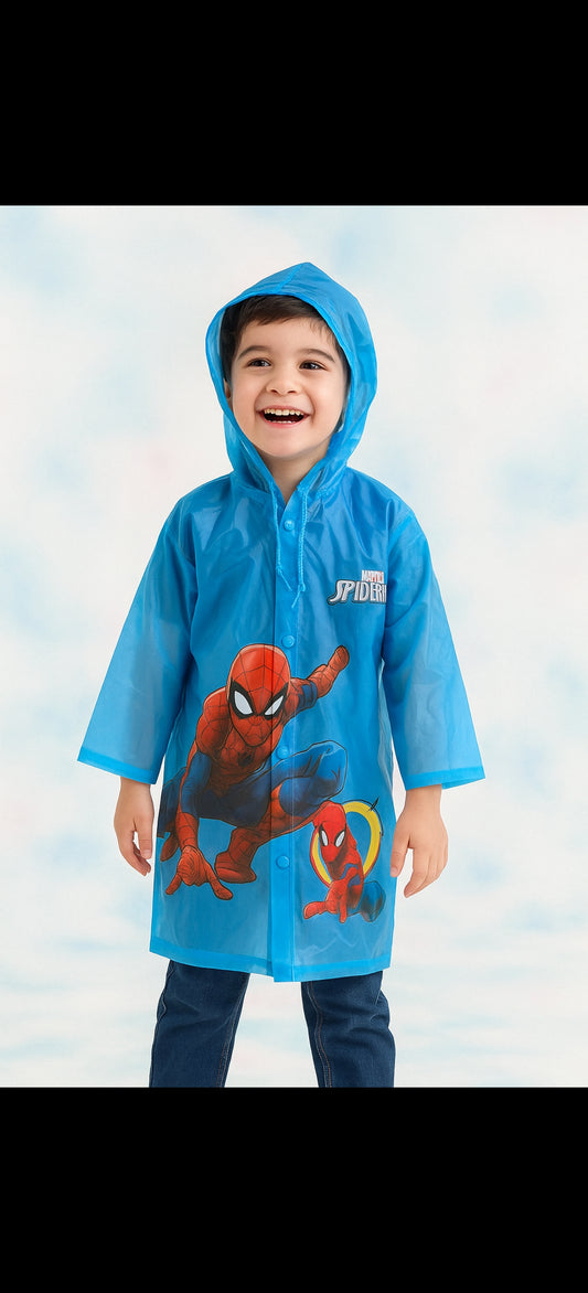 Mustard Avenger Kids' Raincoat  (Blue Marvel Avengers ) (2-3 Yrs)