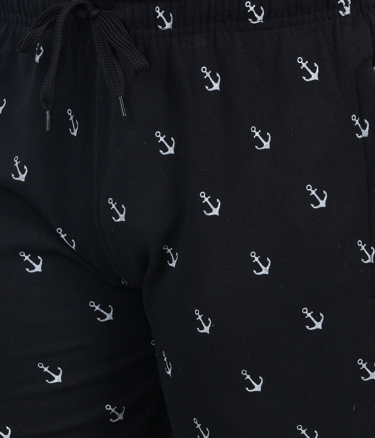 Men's Heavyweight 260 GSM Cotton Knit Shorts | Secure Zipper Pockets | BLACK Anchor Edition