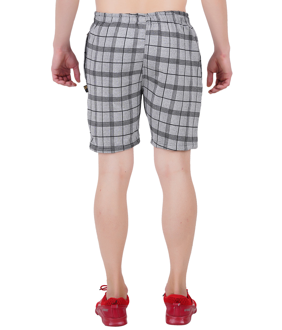 COTTON KNITTED SHORTS CHECKED - sanright