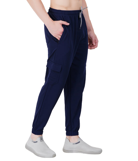 NextGen Premium Textured Lycra Twill Cargo Pants- NAVY