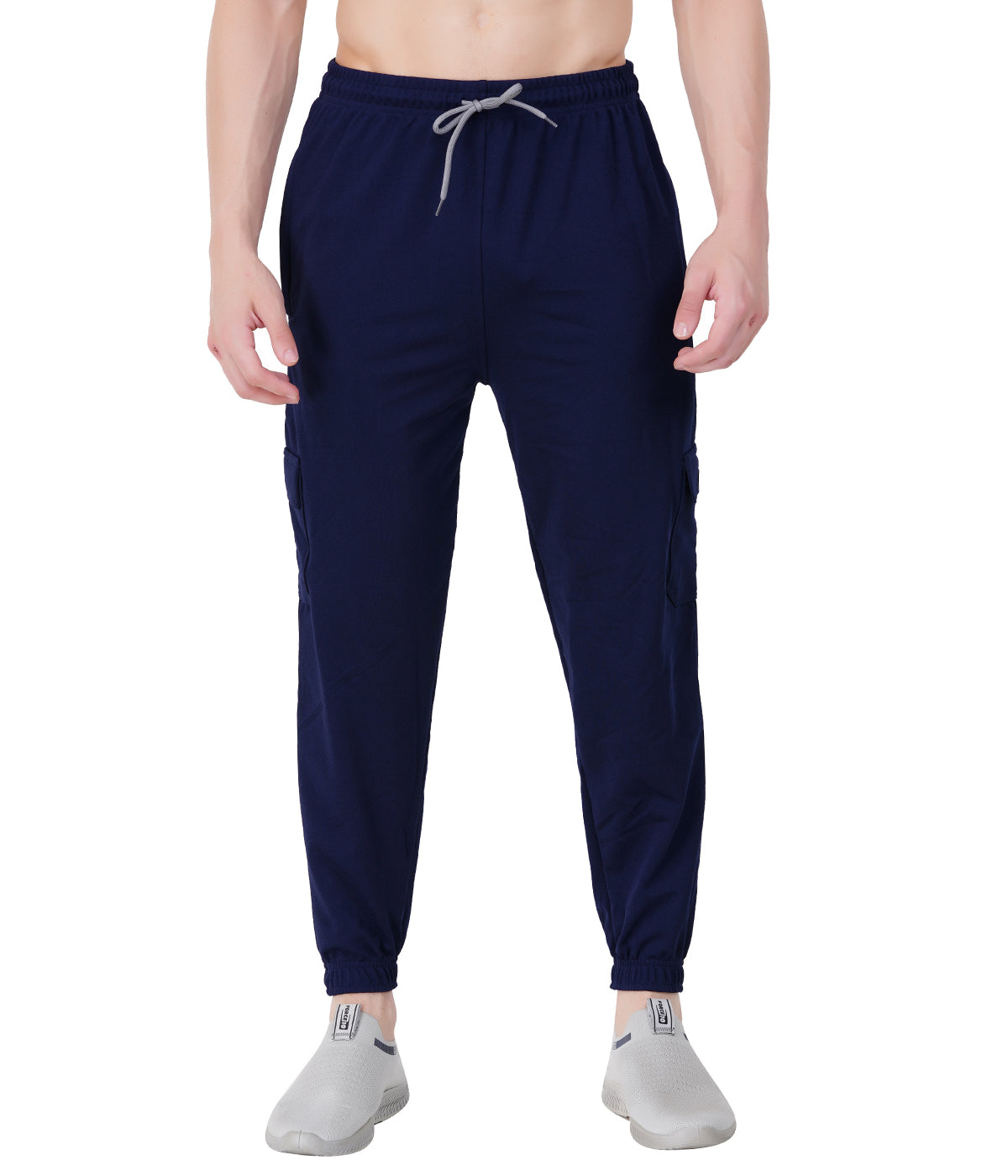 NextGen Premium Textured Lycra Twill Cargo Pants- NAVY