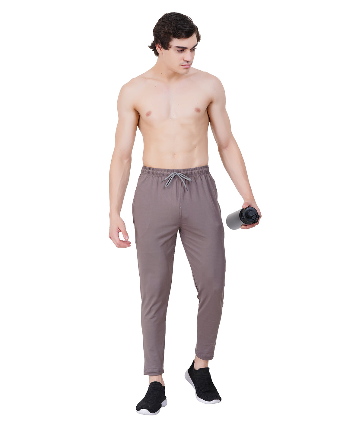 LYCRA FOURWAY TRACK PANT SOILD LIGHT BROWN