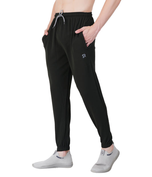 Self-Design Lycra Track Pants with Cuffs"HUNK"- OLIVE