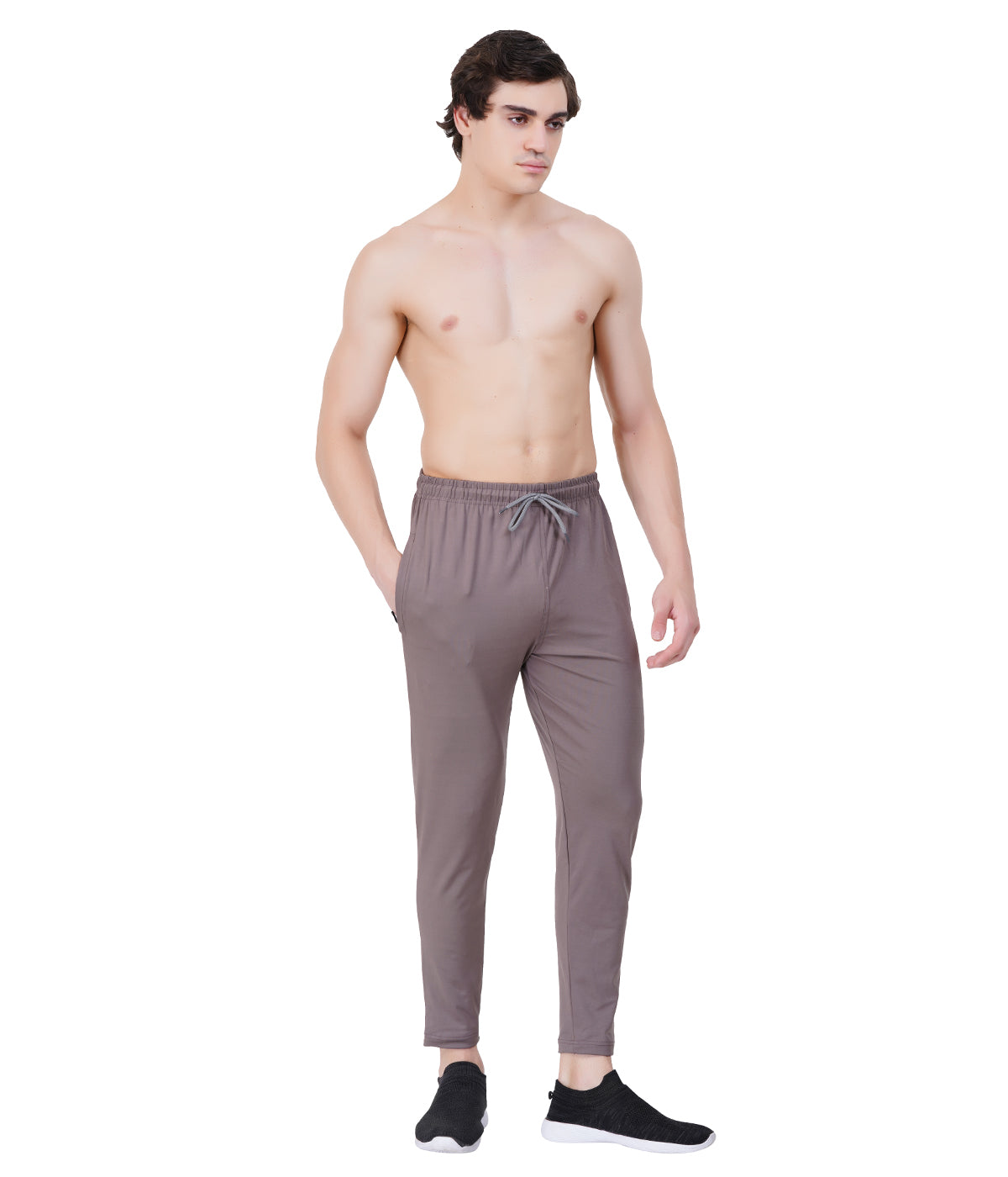 LYCRA FOURWAY TRACK PANT SOILD LIGHT BROWN