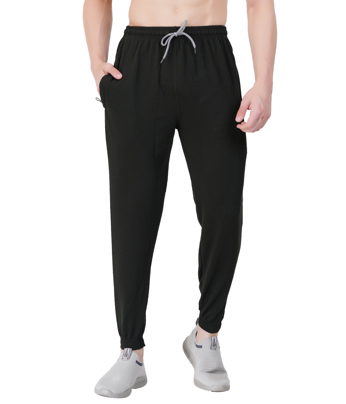 Self-Design Lycra Track Pants with Cuffs"HUNK"- OLIVE