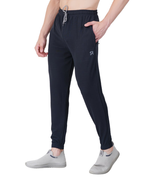 Self-Design Lycra Track Pants with Cuffs"HUNK"- DARK GREY