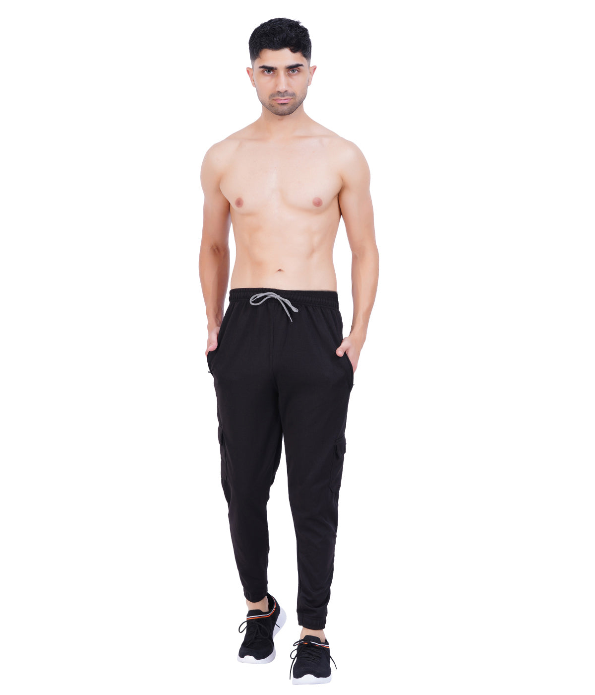 NextGen Premium Textured Lycra Twill Cargo Pants - BLACK
