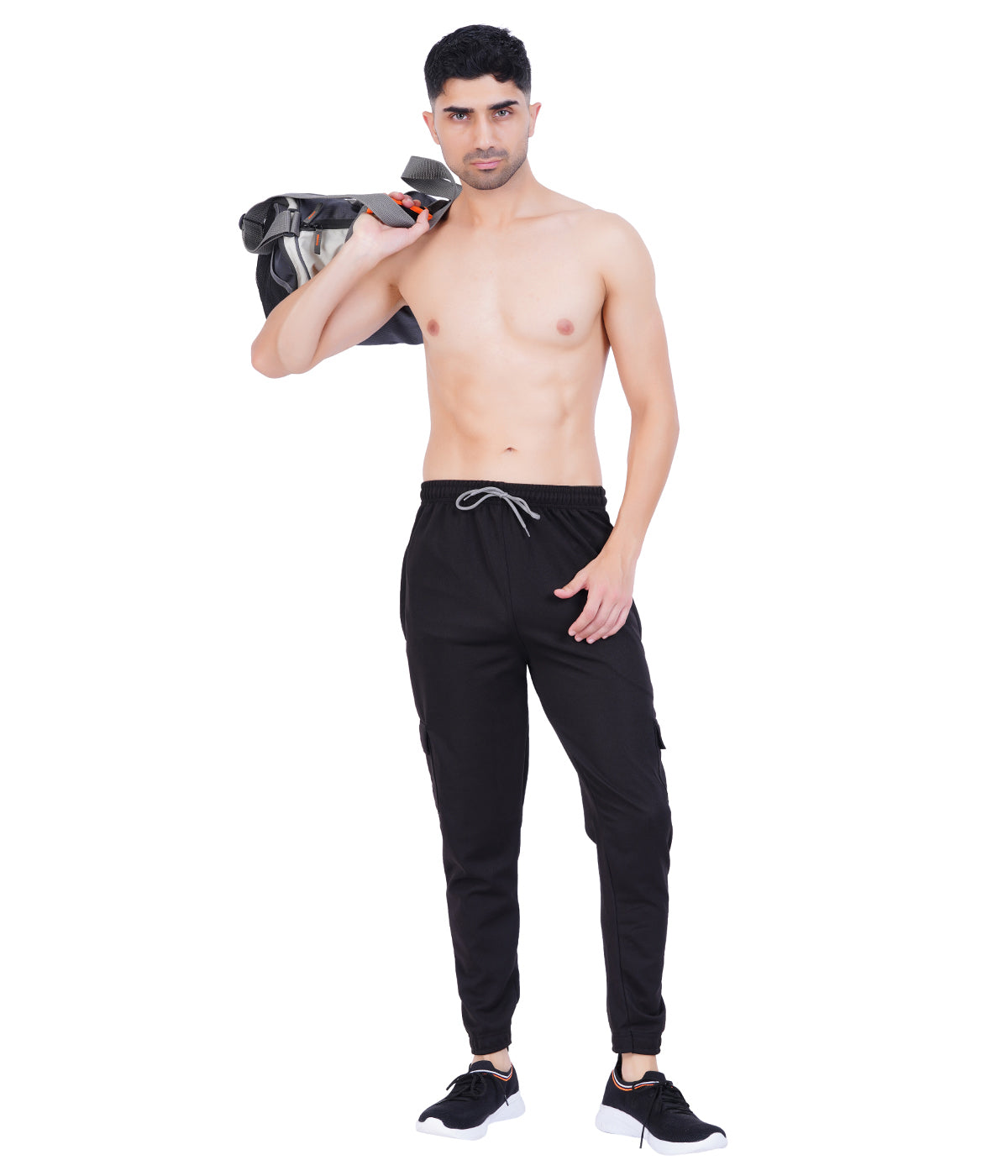 NextGen Premium Textured Lycra Twill Cargo Pants - BLACK