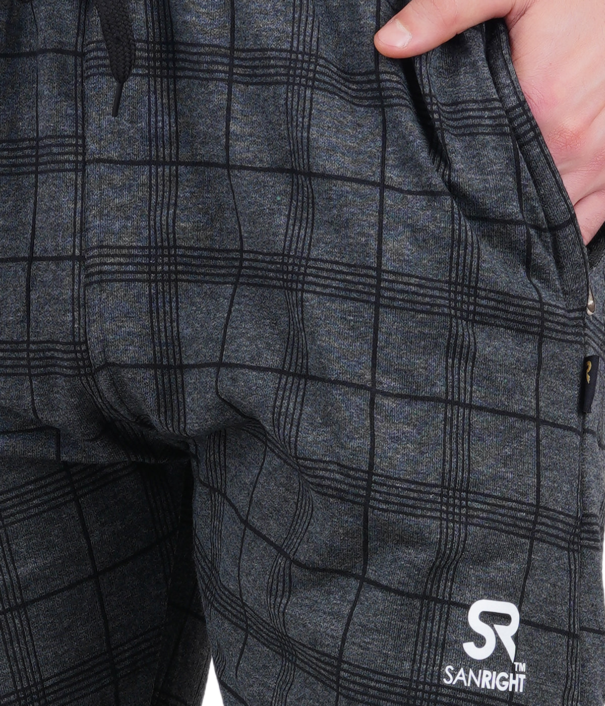 COTTON KNITTED SHORTS CHECKED - sanright