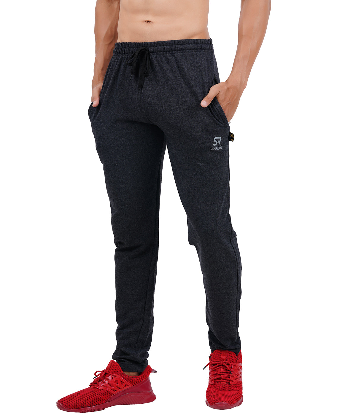COTTON TRACK PANT CHARCOAL - sanright