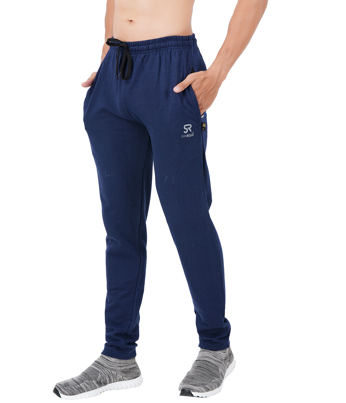 COTTON TRACK PANT NAVY - sanright