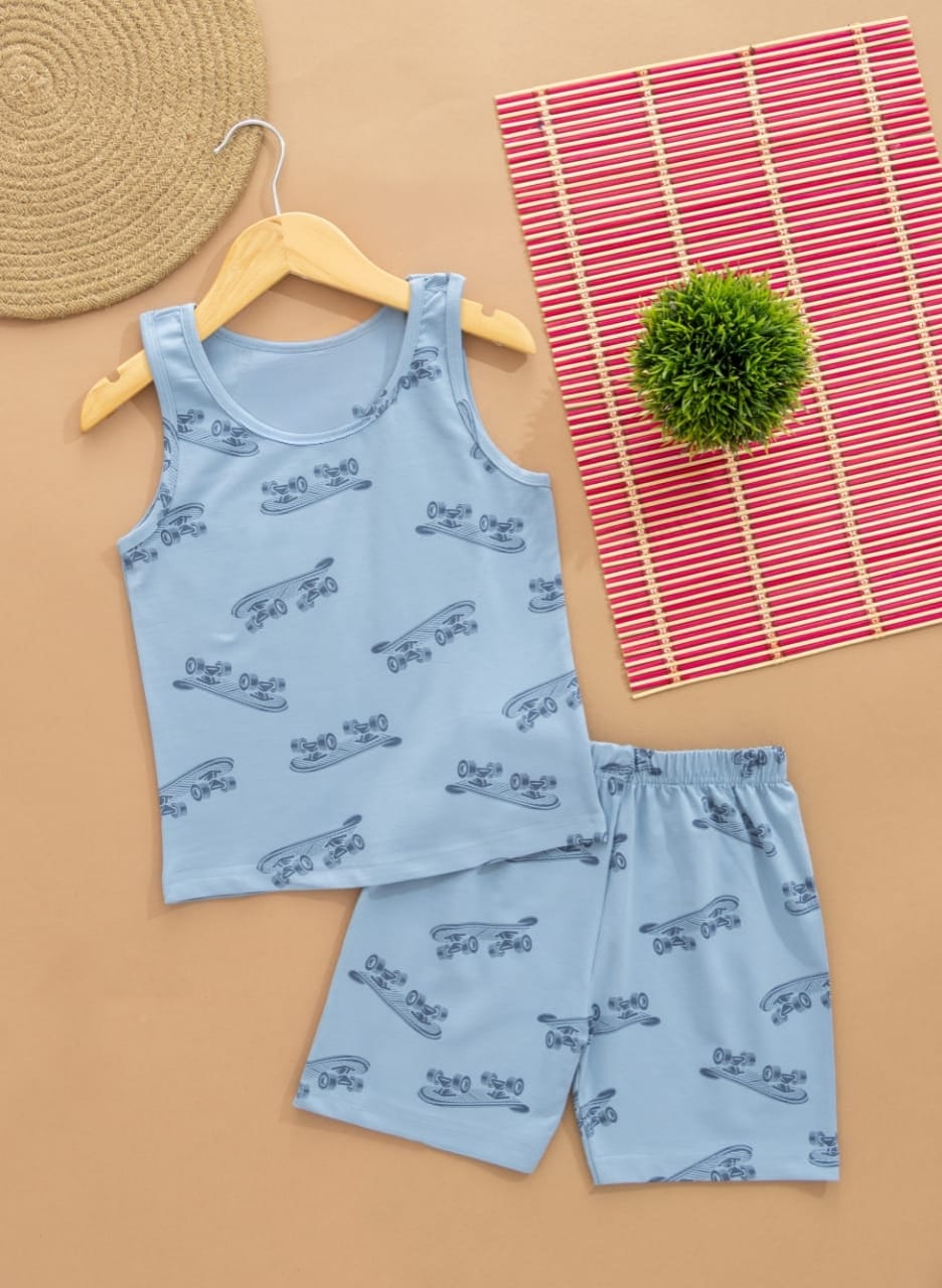 Sleeveless Shorts Sets(Skating Board) - sanright