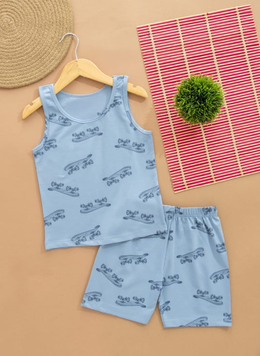 Sleeveless Shorts Sets(Skating Board) - sanright