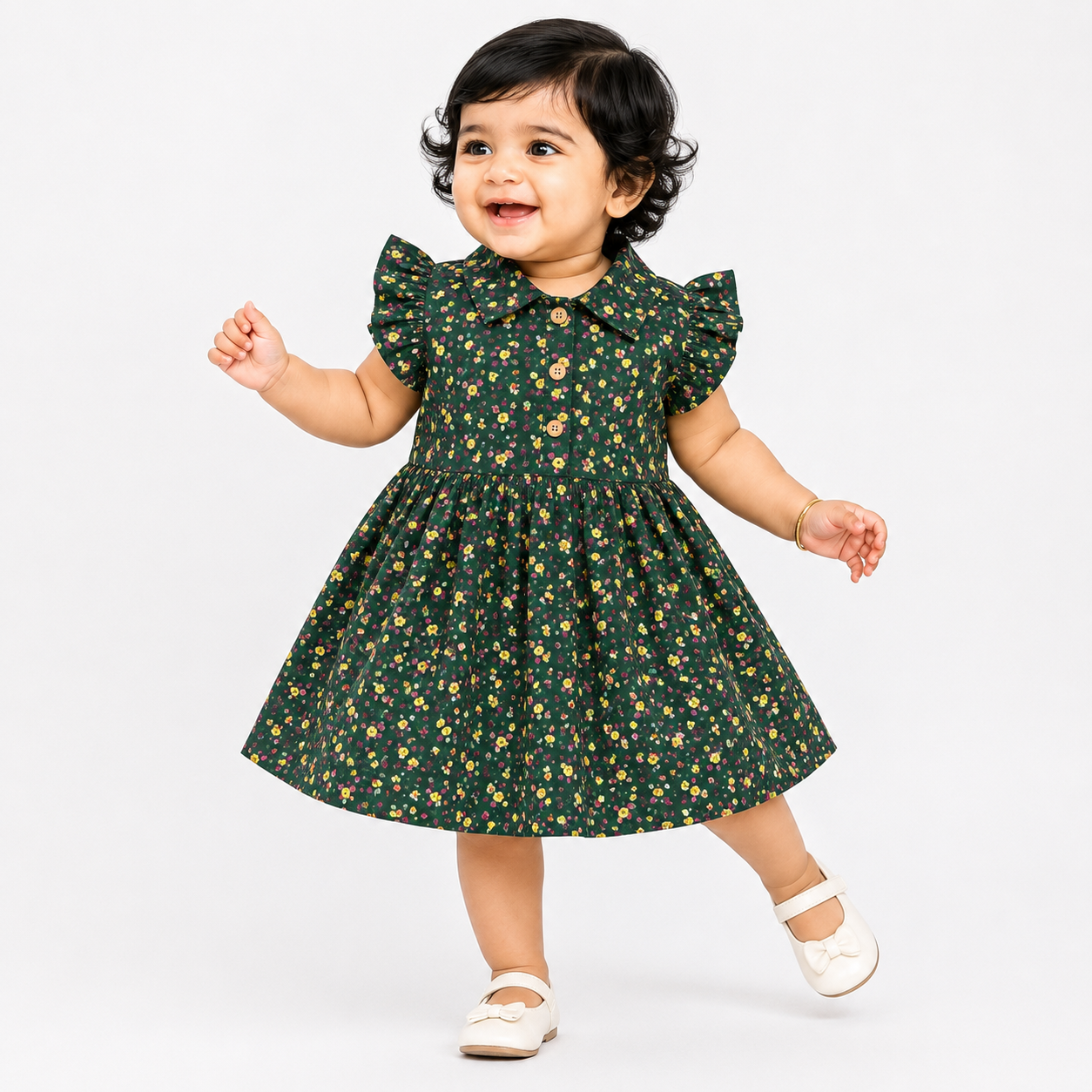 Collared Frill Frocks ( Olive Kutty Florals)