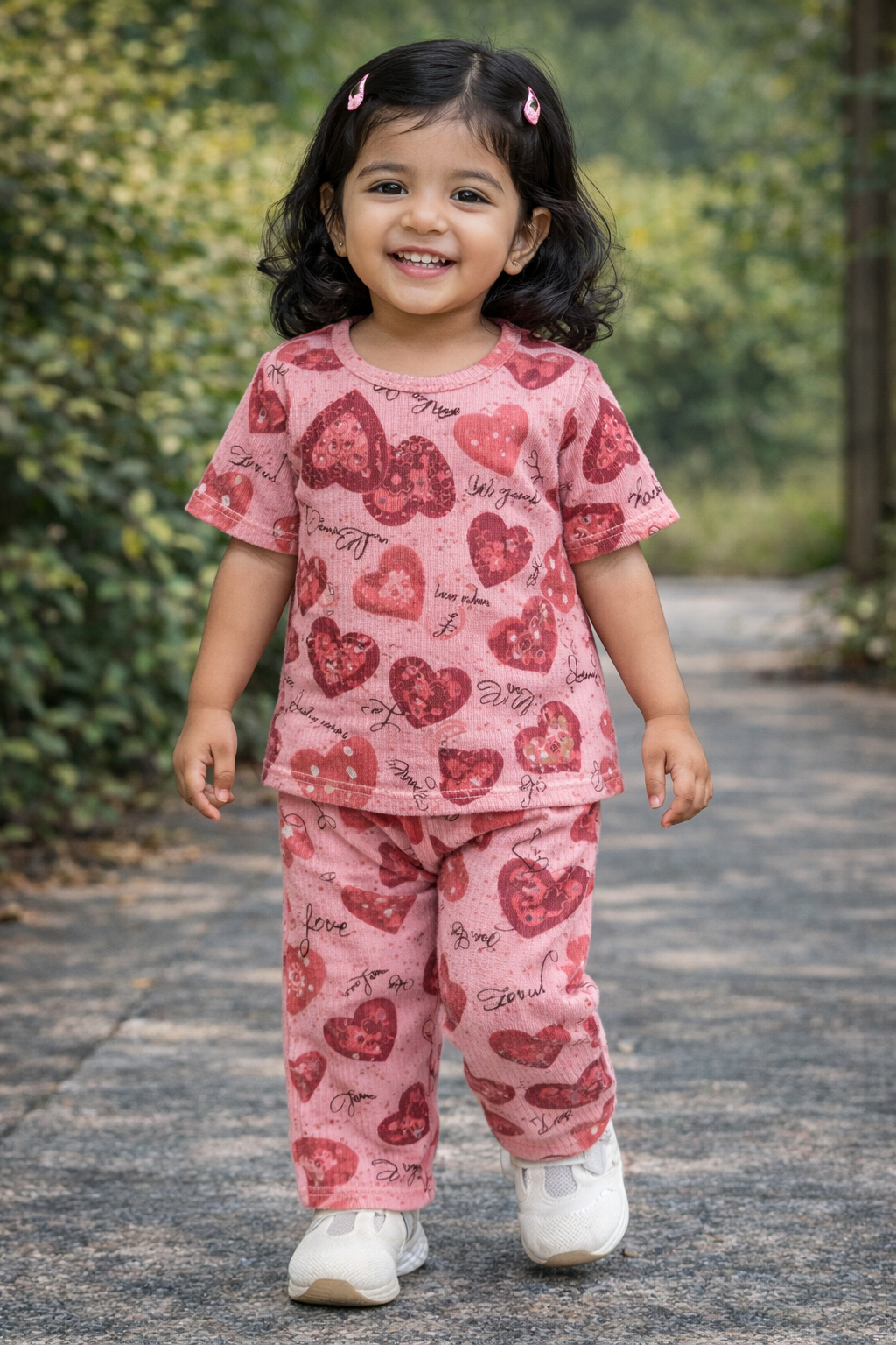 Half sleeves Tshirt with Pant (Maroon True Love)