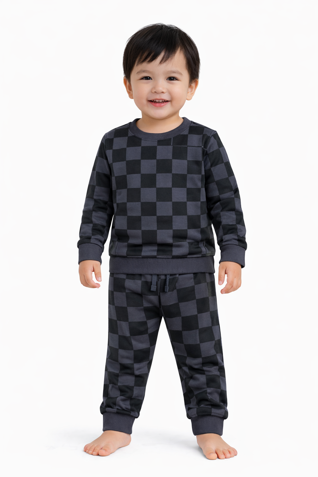 Premium Winter Full sleeves Tshirt with Pant (Black Checked)