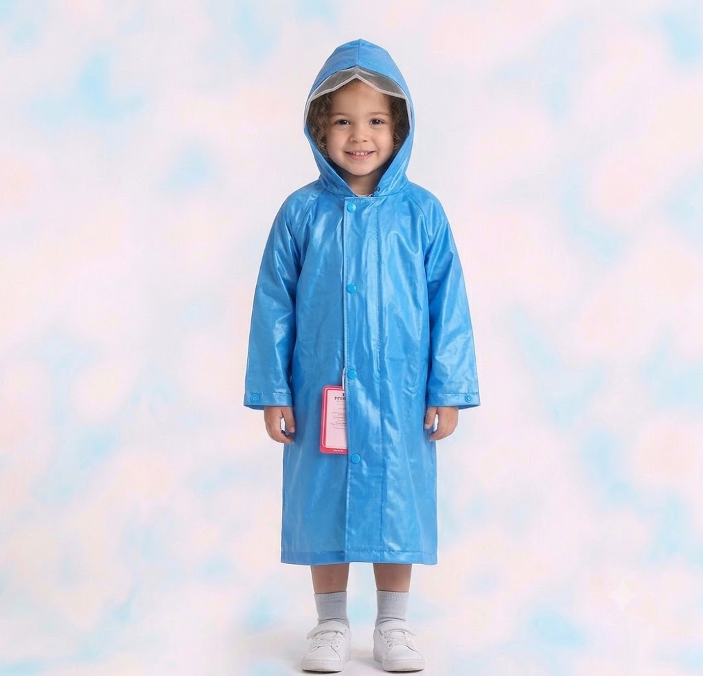 Mustard Avenger Kids' Raincoat  (Blue) (2-3 Yrs)